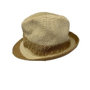 Nordstrom Natural Combo Packable Adjustable Straw Hat | NWT